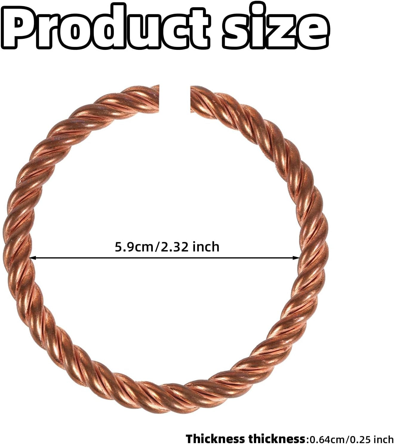 Tensor Bracelet – Handmade Solid Copper Twisted Bangle