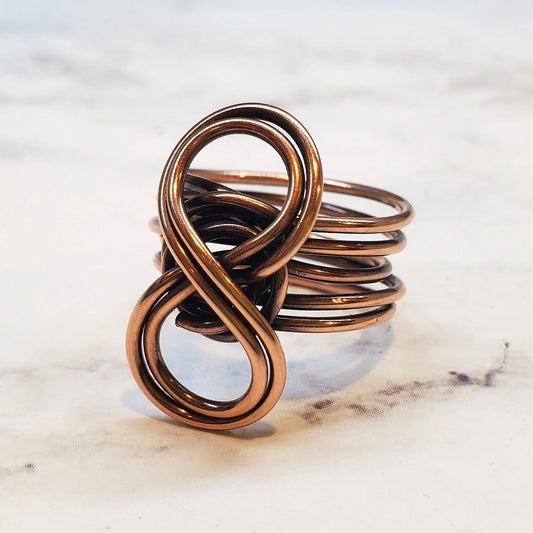 Copper Eternity Ring – Handcrafted Symbol of Infinite Connection
