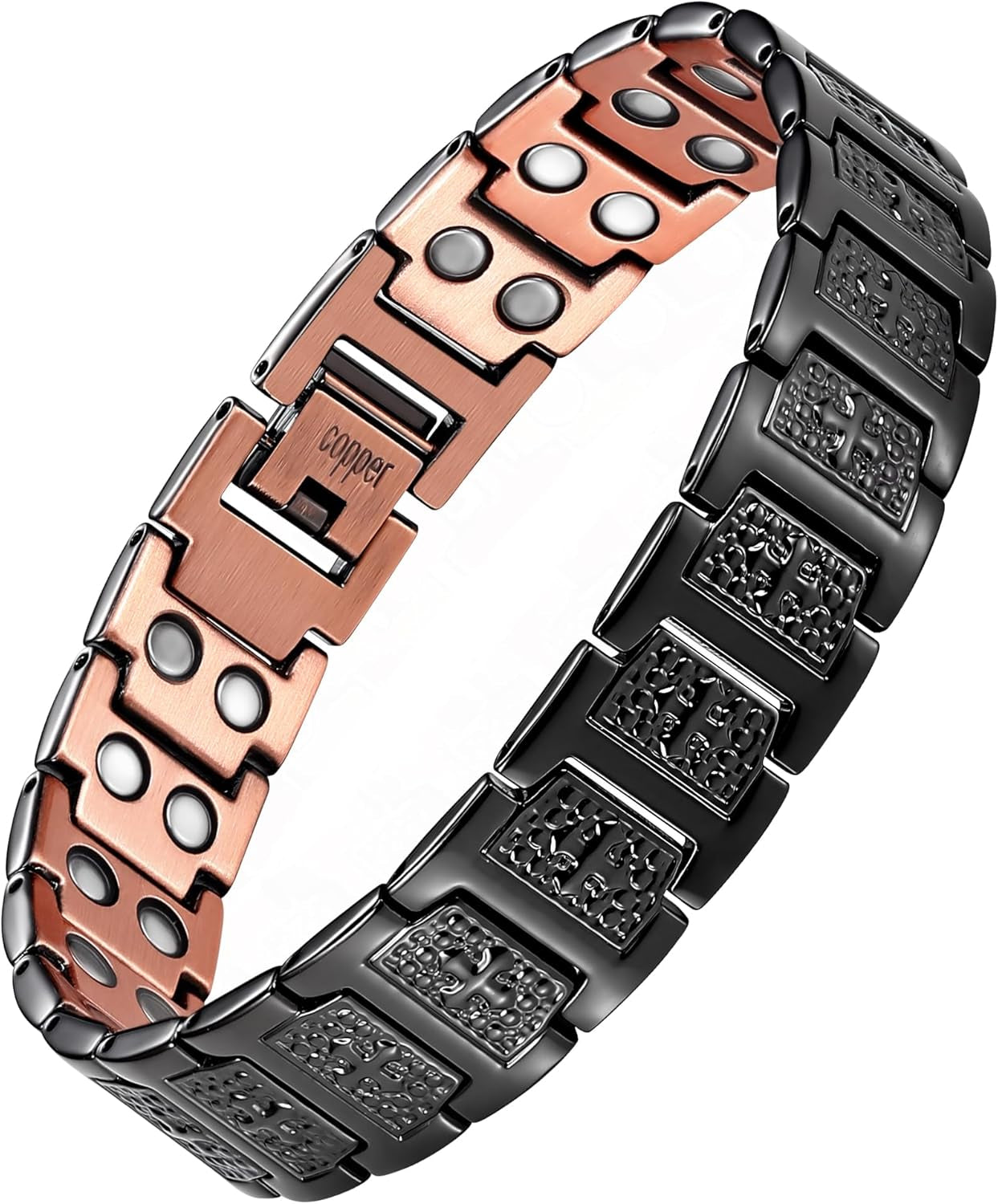 Magnetic Copper Cross Bracelet – 46 Magnets for Wellness