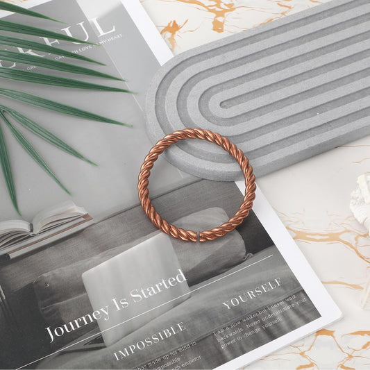 Tensor Bracelet β Handmade Solid Copper Twisted Bangle