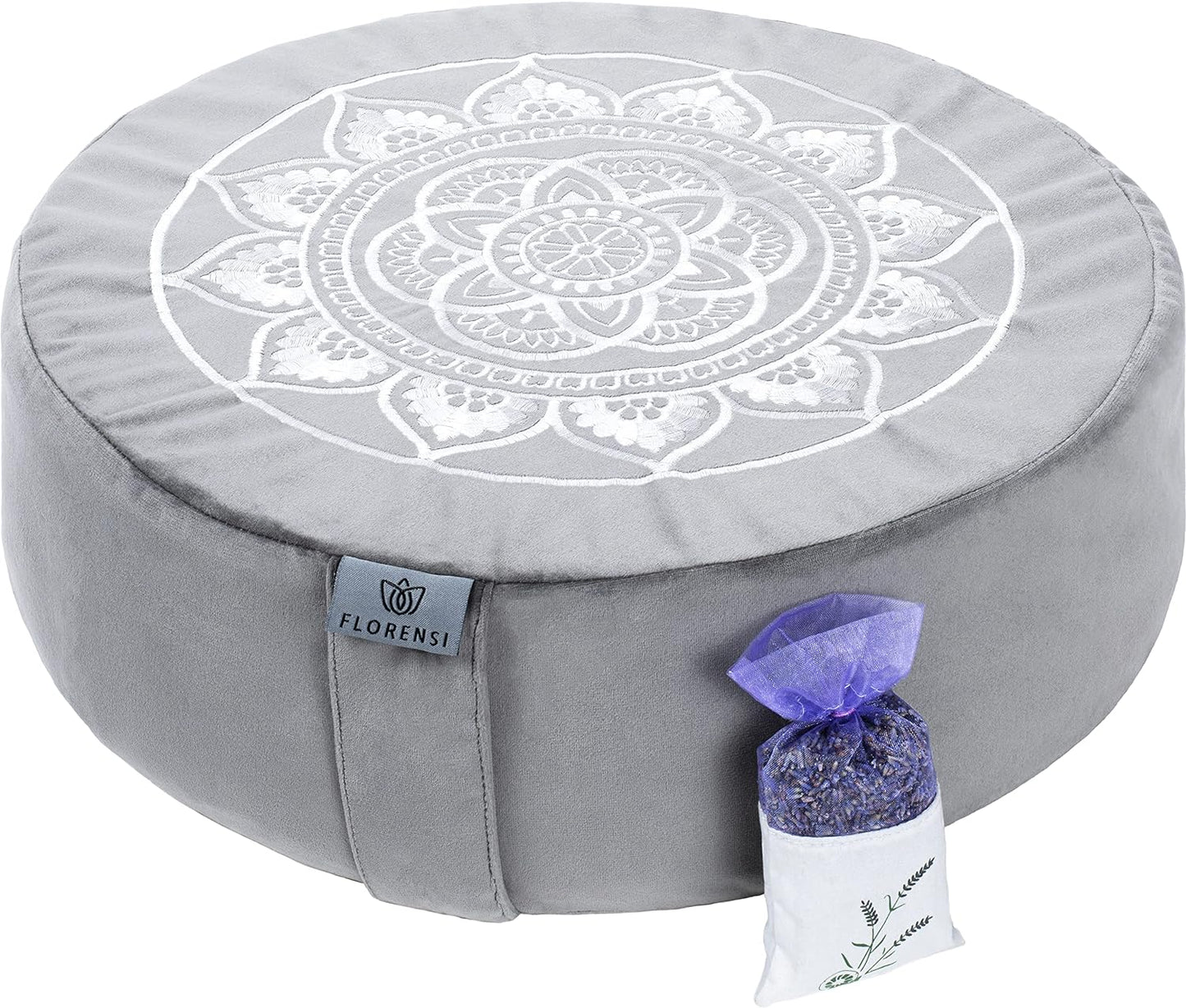Tibetan Meditation Cushion — Velvet Zafu with Buckwheat Fill