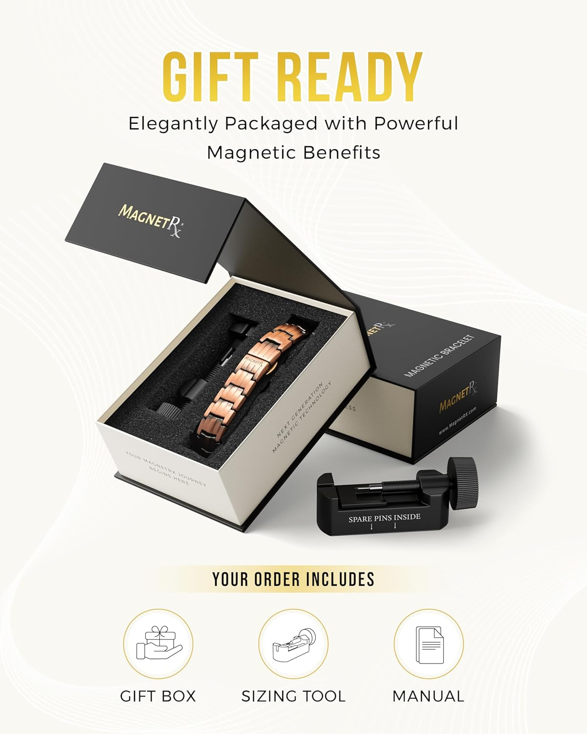 EllipseMAX Magnetic Copper Bracelet — 5,000 Gauss Strength