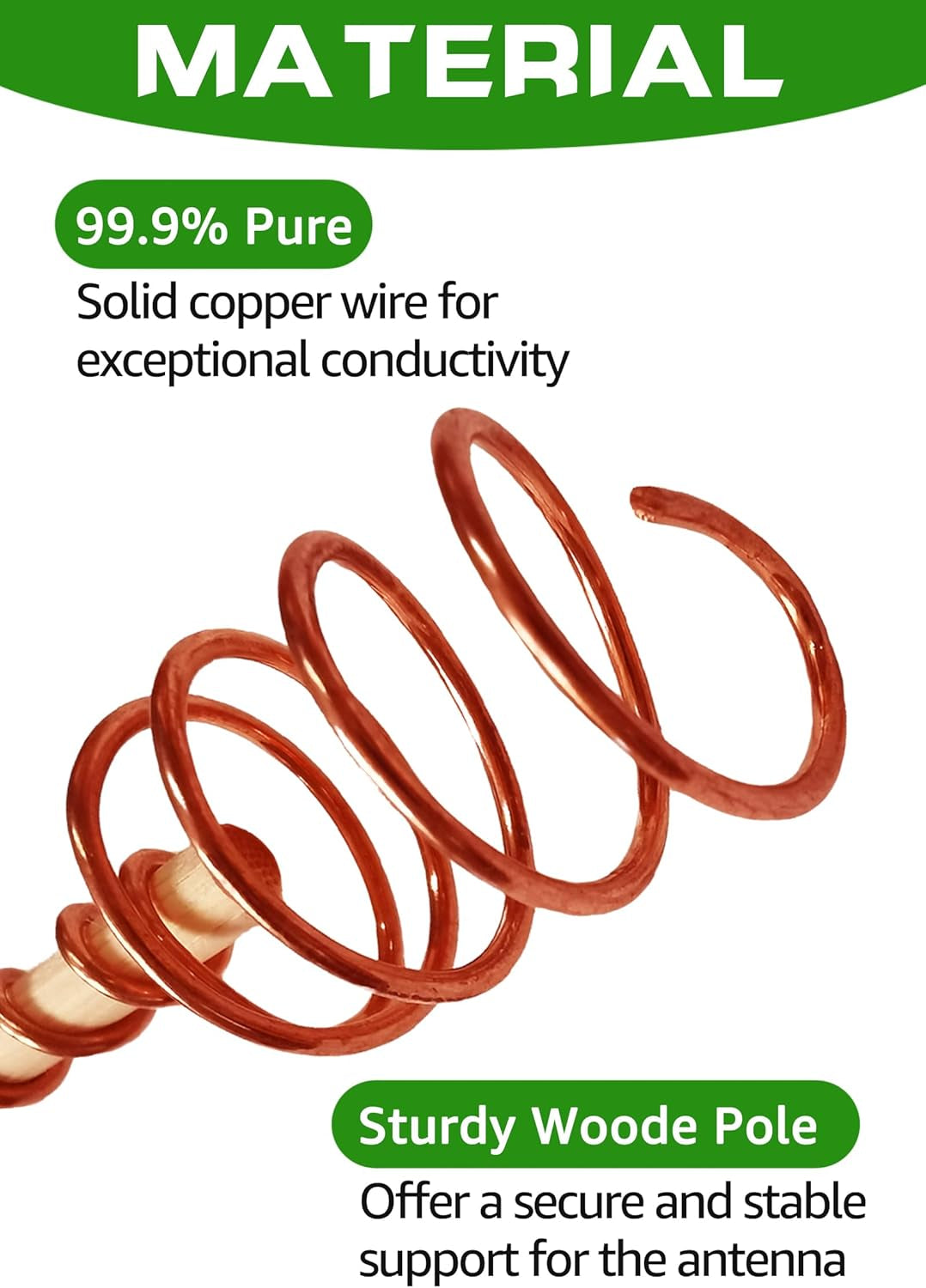 6-Pack Electroculture Copper Gardening Antennas – 15"