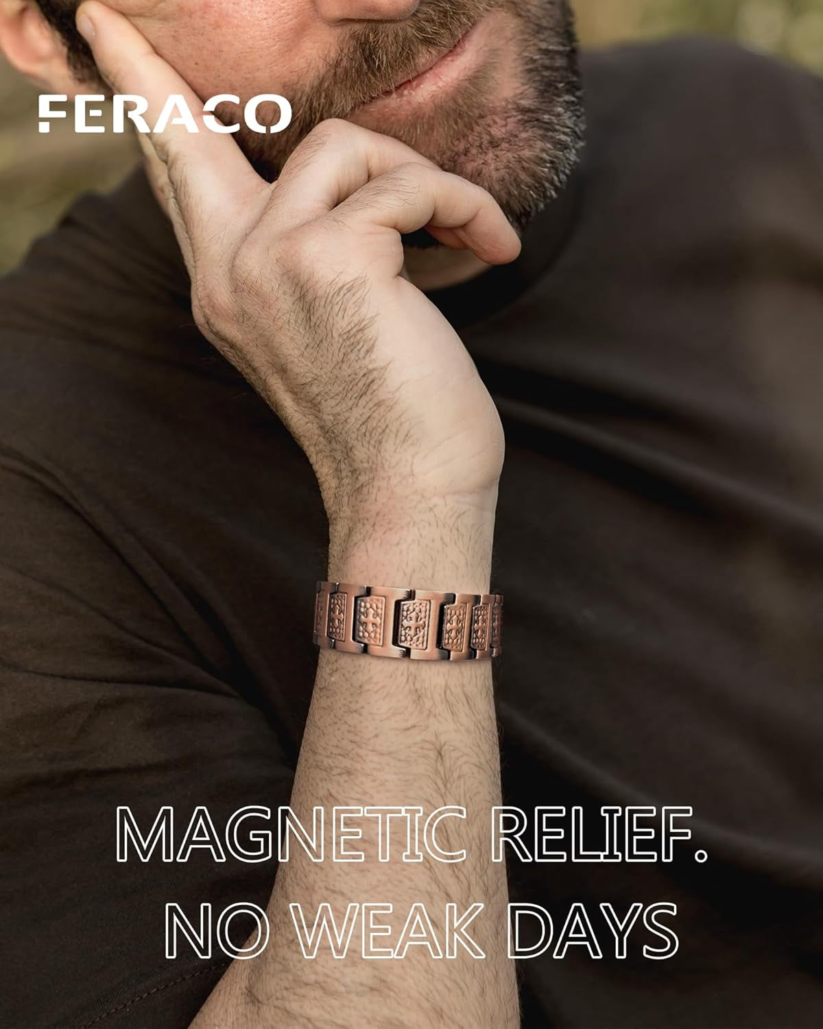 Magnetic Copper Cross Bracelet – 46 Magnets for Wellness