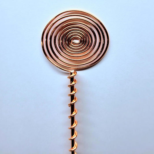 Sun Spiral Copper Electroculture Stakes – 18" Solid Copper Energy Antennas (5 Pack)
