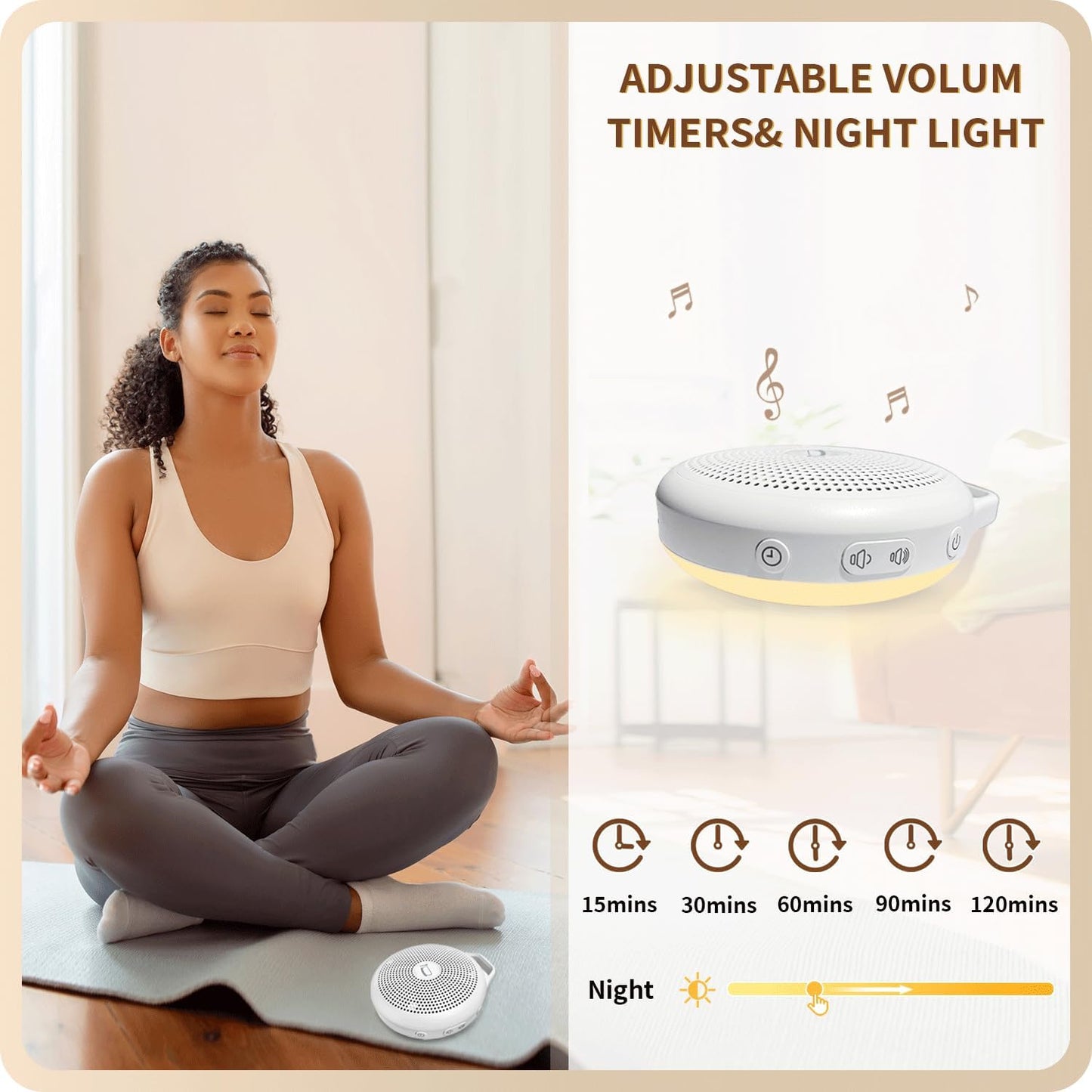 Portable Tibetan Singing Bowl Machine — 10 Authentic Healing Sounds with Light & Timer