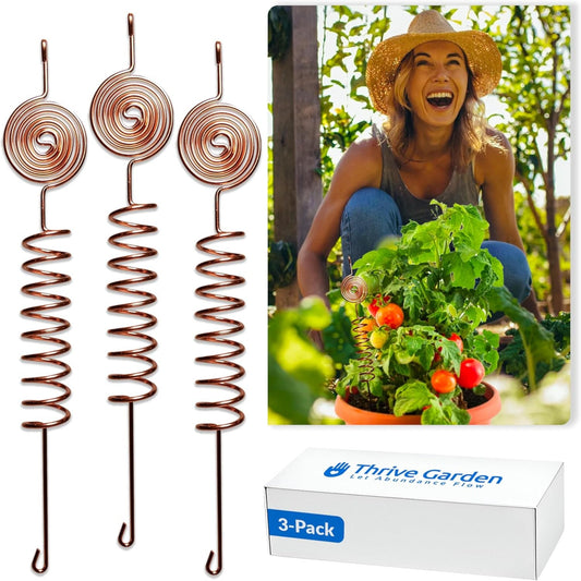 Premium Electroculture Copper Gardening Antenna Kit (3-Pack)
