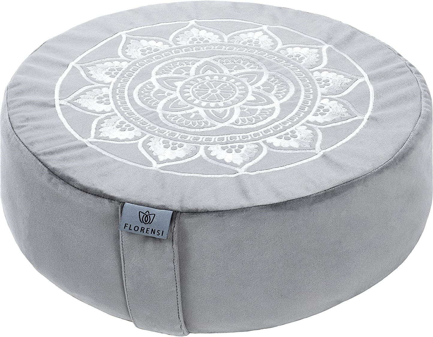 Tibetan Meditation Cushion — Velvet Zafu with Buckwheat Fill