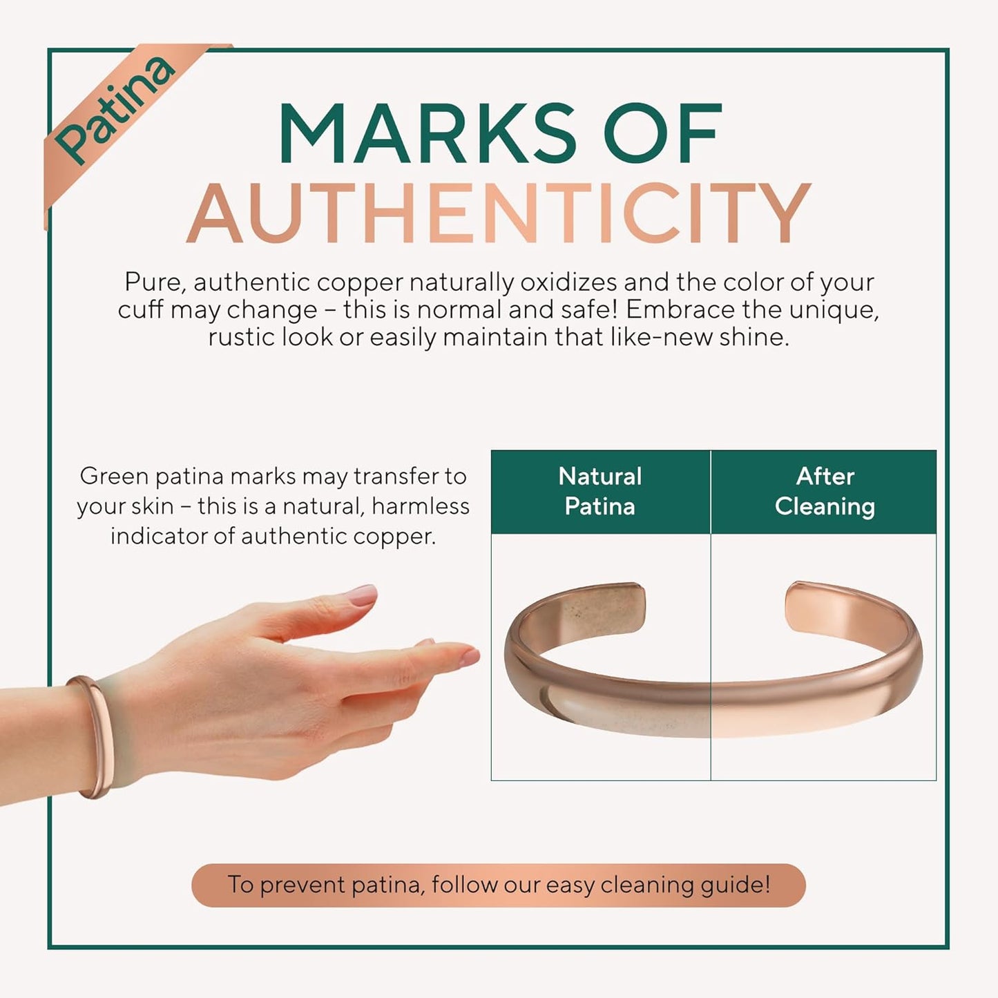Handmade Pure Copper Bracelet Cuff — Authentic Tibetan Bangle for Men & Women