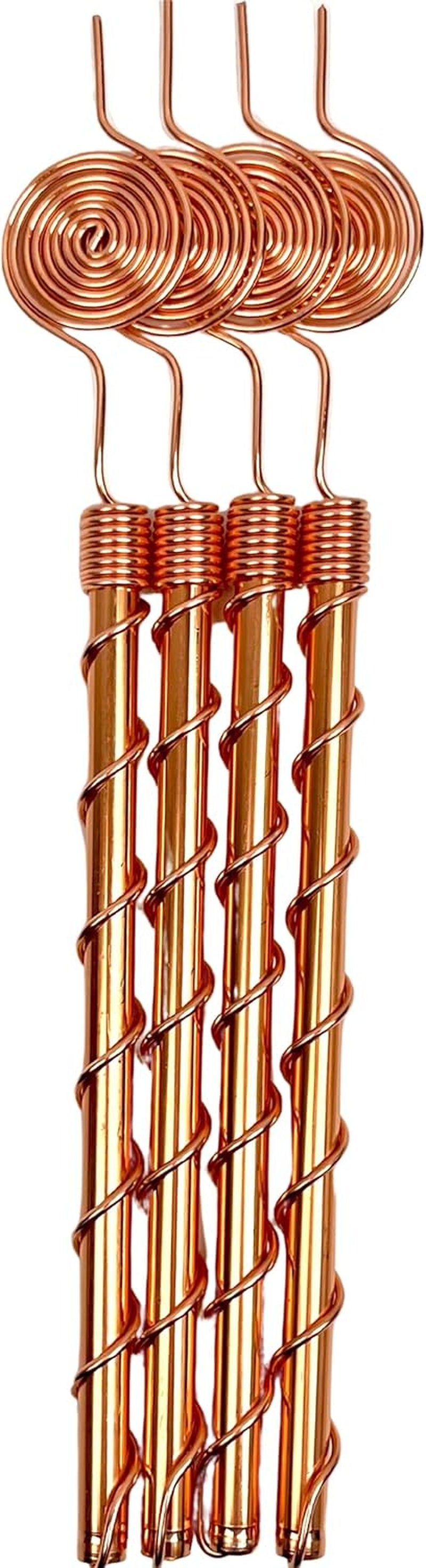 Pure Copper 369 Spiral Energy Antennas – Tesla-Inspired Electroculture Set (4 Pcs)