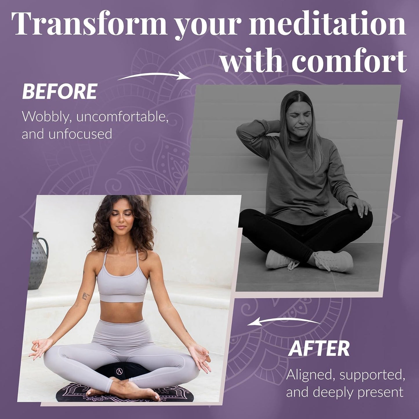 Aila Premium Meditation Cushion — Ergonomic Zafu for Elevated Practice