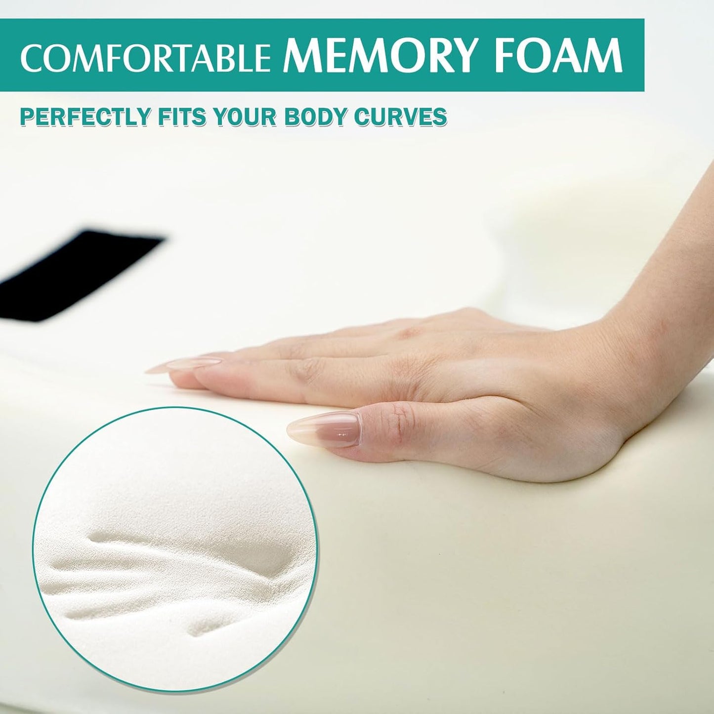 Ergonomic Meditation Cushion — Memory Foam Floor Pillow with Washable Cover