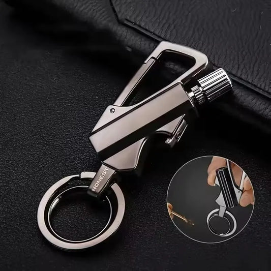 Kerosene Lighter Keychain – 3-in-1 Bottle Opener, Fire Starter & EDC Survival Tool