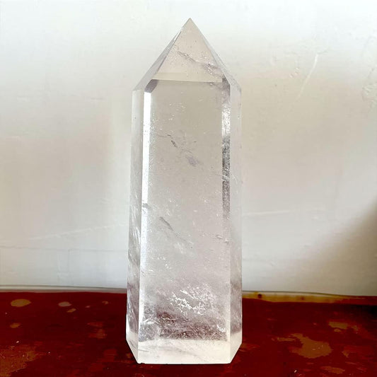 Big Clear Quartz Lemurian Seed Crystal Obelisk (6–7 Inch)