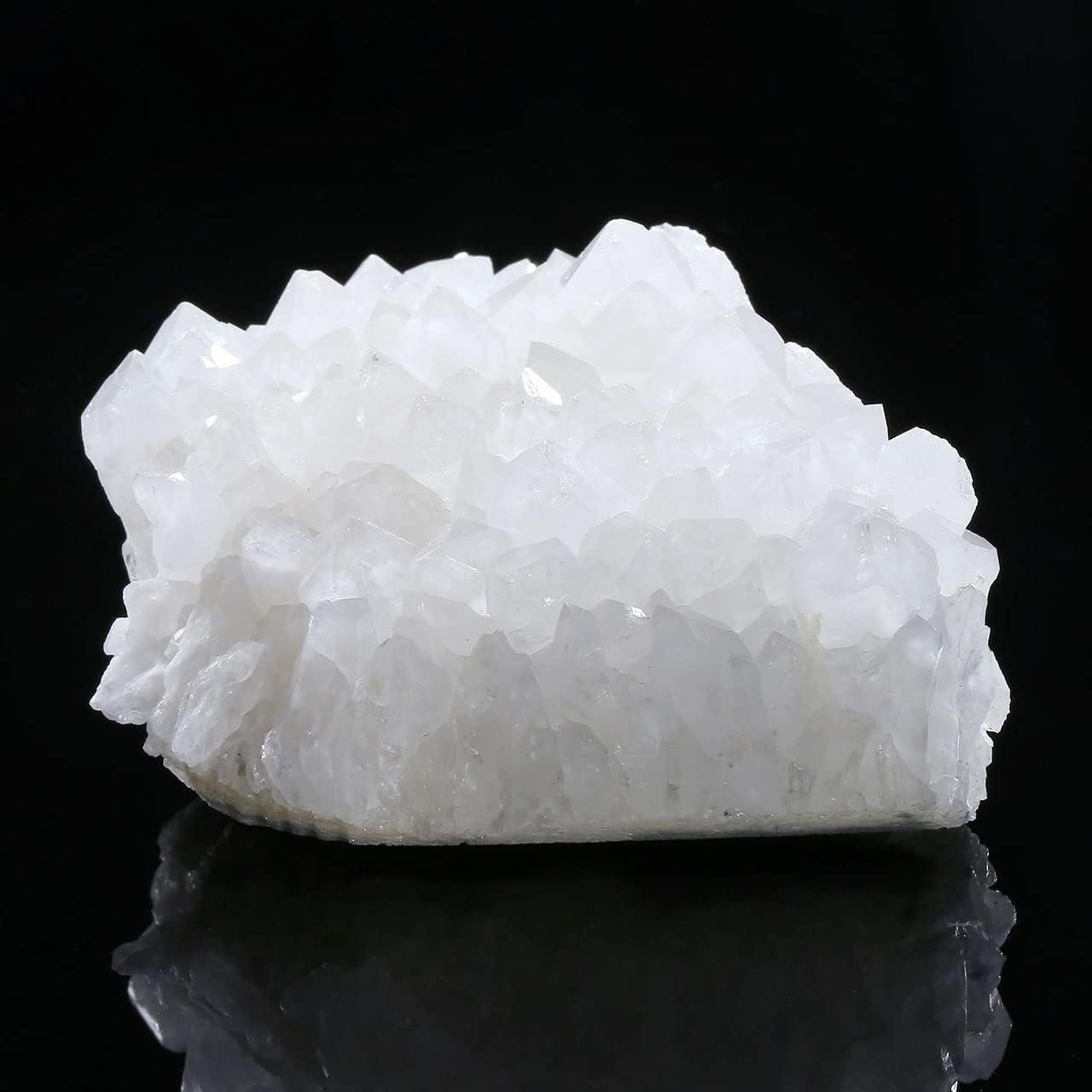 Healing Clear Quartz Crystal Cluster Geode – Natural Titanium Coated Druzy Mineral