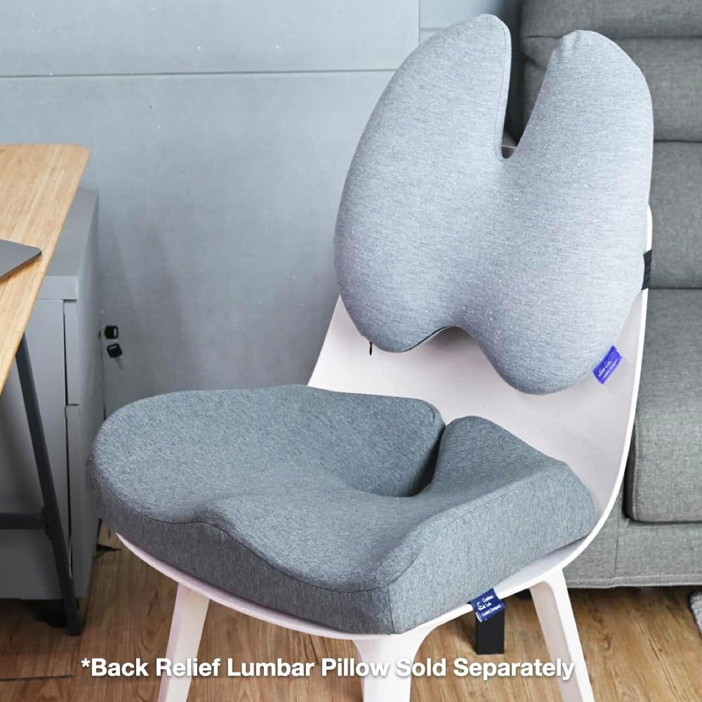 Ergonomic Pressure Relief Seat Cushion — Extra-Dense Memory Foam