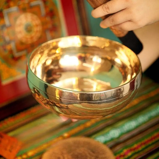 Nepalese Hand-Hammered Ringing Copper Singing Bowl β Sacred Tool for Sound Yoga & Movement Meditation
