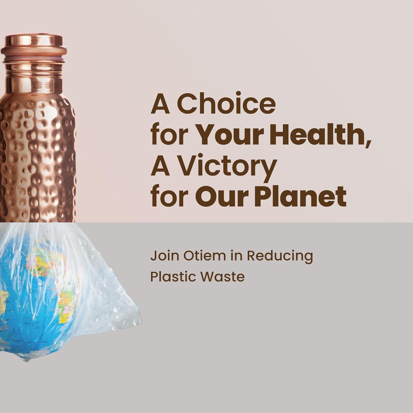 Pure Copper Water Bottle – 34oz Hammered Ayurvedic Vessel, Leak-Proof & Eco-Friendly Design