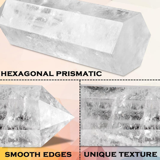 Large Clear Quartz Healing Crystal Wand – 4" Obelisk Tower