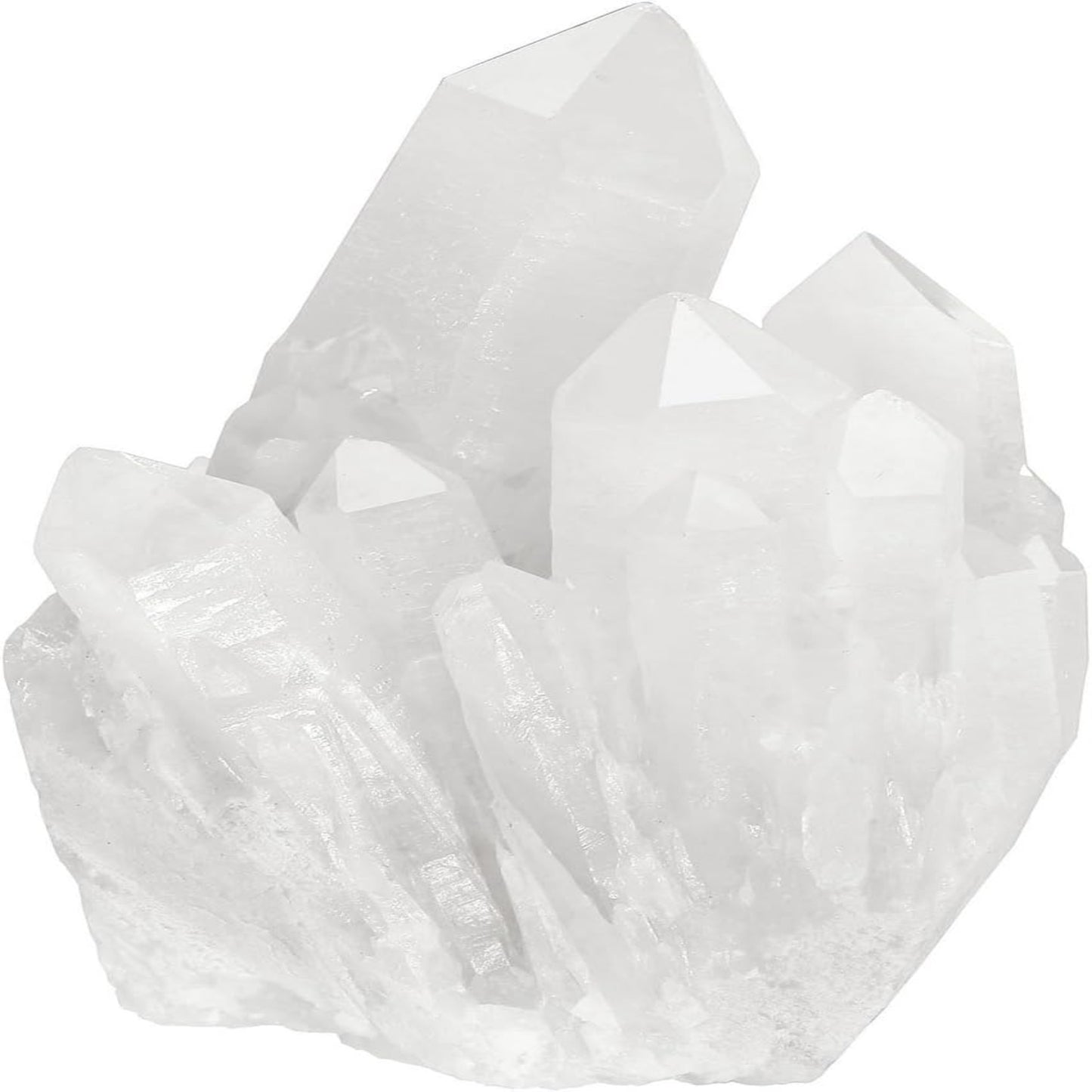Healing Clear Quartz Crystal Cluster Geode – Natural Titanium Coated Druzy Mineral
