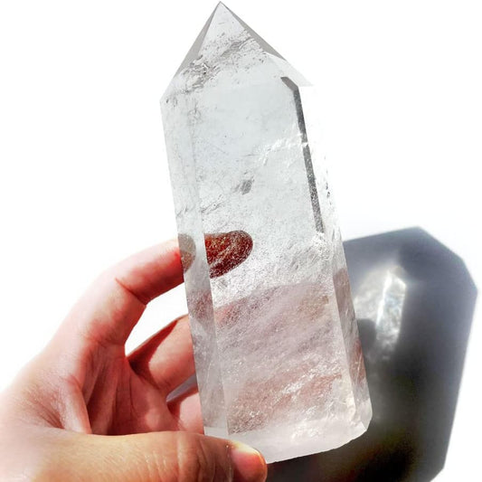 Big Clear Quartz Lemurian Seed Crystal Obelisk (6–7 Inch)