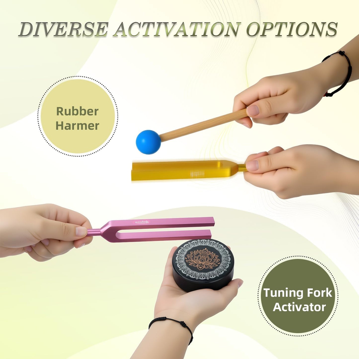 Multi-Color Chakra Tuning Forks (174-963Hz) - Tune in the Healing Frequencies