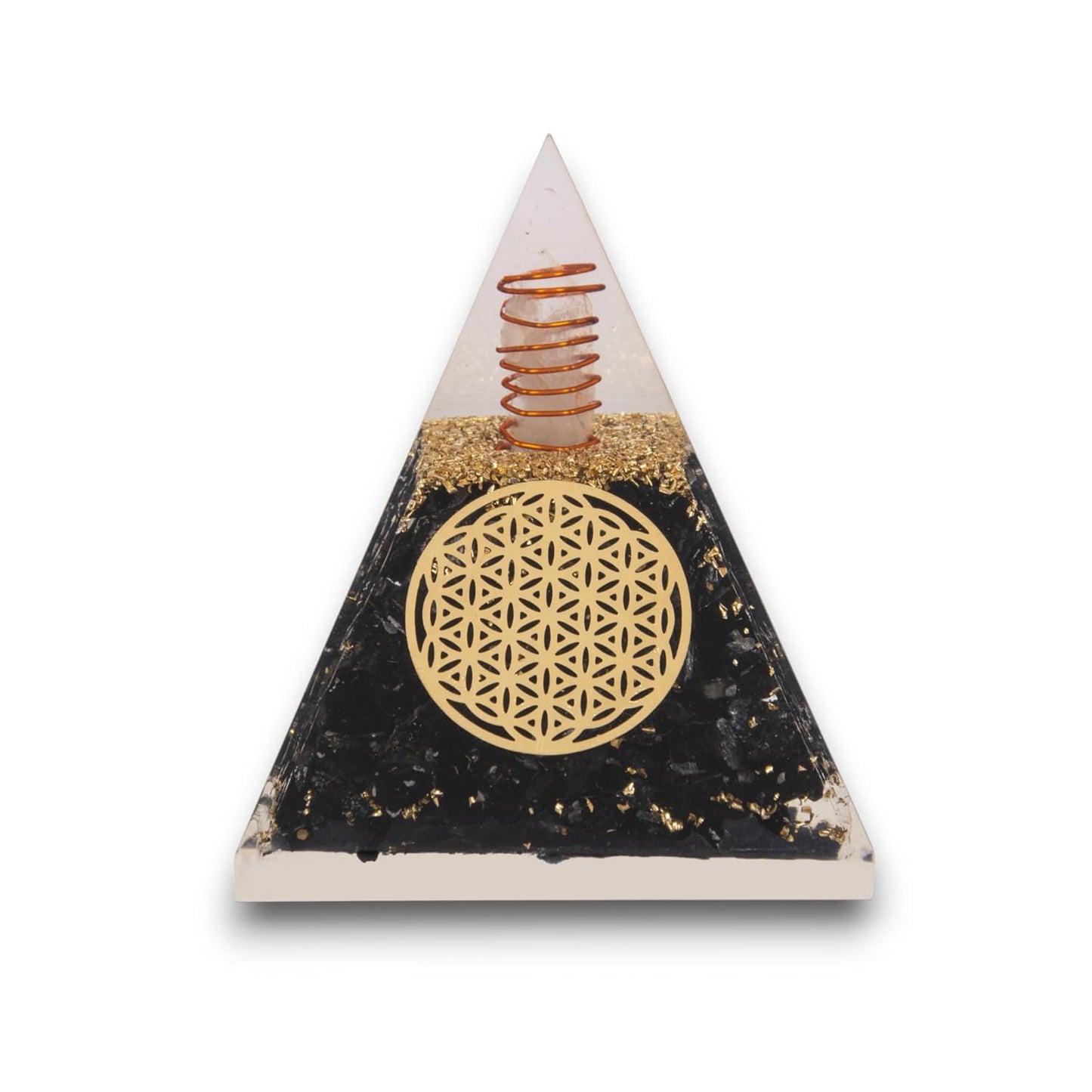 Black Tourmaline Orgonite Pyramid & Pendant Set – Energy Cleansing & Protection