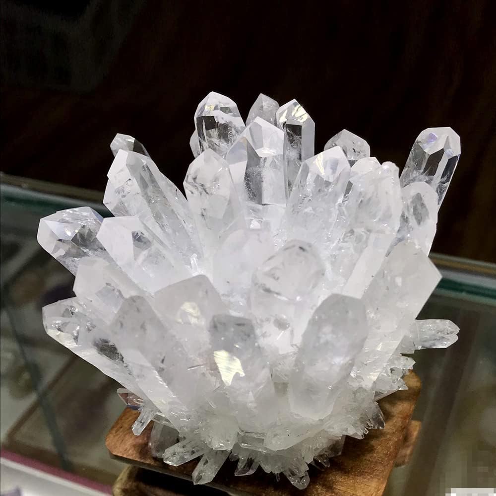1lb Natural Raw Clear Quartz Crystal Cluster β Healing Energy Stone for Home Decor, Sleep & Dreams