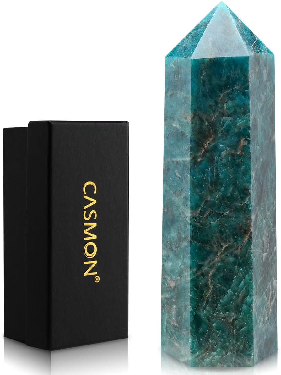 Large Clear Quartz Healing Crystal Wand – 4" Obelisk Tower