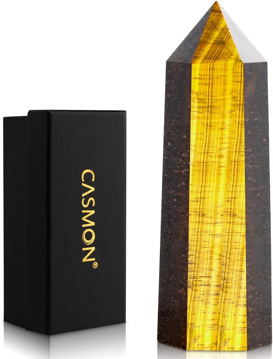 Large Clear Quartz Healing Crystal Wand – 4" Obelisk Tower