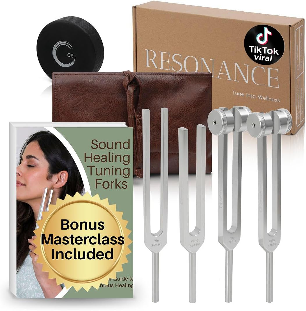 Resonance Healing Tuning Fork Set – 128Hz, 136.1Hz, 256Hz & 384Hz