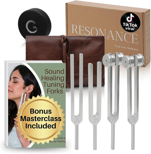 Resonance Healing Tuning Fork Set β 128Hz, 136.1Hz, 256Hz & 384Hz