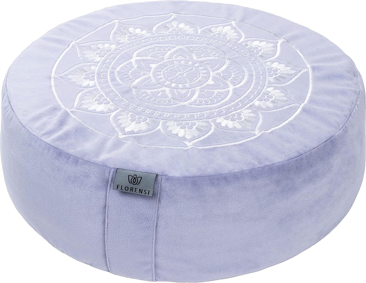 Tibetan Meditation Cushion — Velvet Zafu with Buckwheat Fill