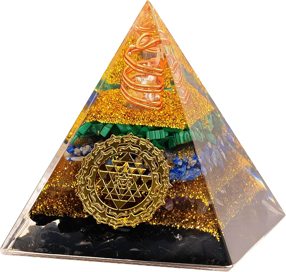 Tourmaline Orgonite Pyramid — Geometric Intention