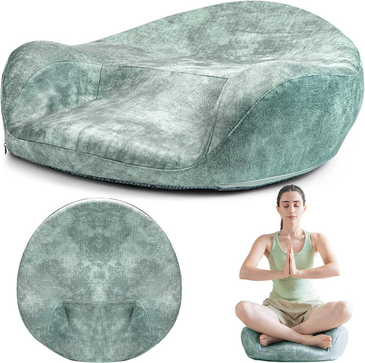 Ergonomic Meditation Cushion — Memory Foam Floor Pillow with Washable Cover