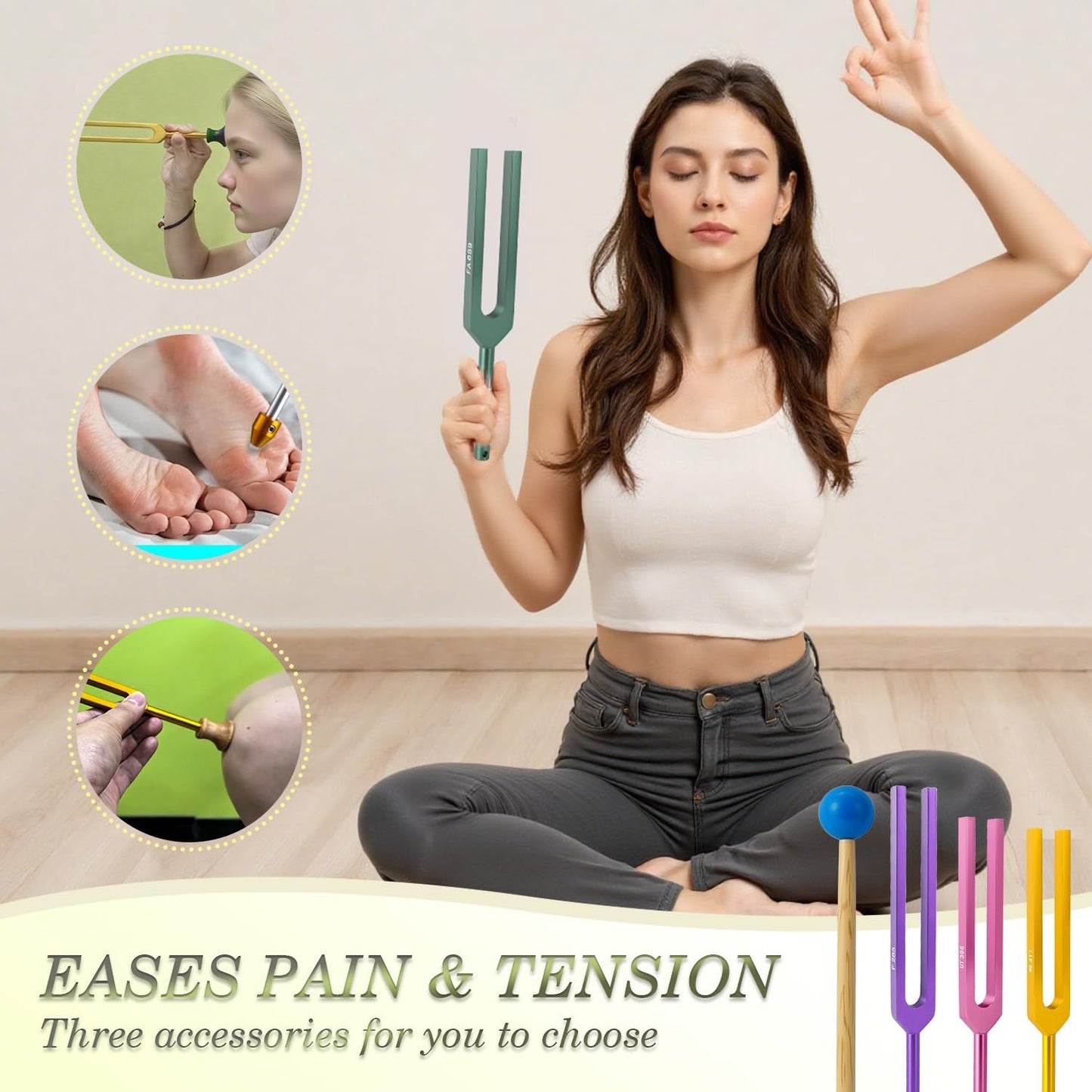 Multi-Color Chakra Tuning Forks (174-963Hz) - Tune in the Healing Frequencies