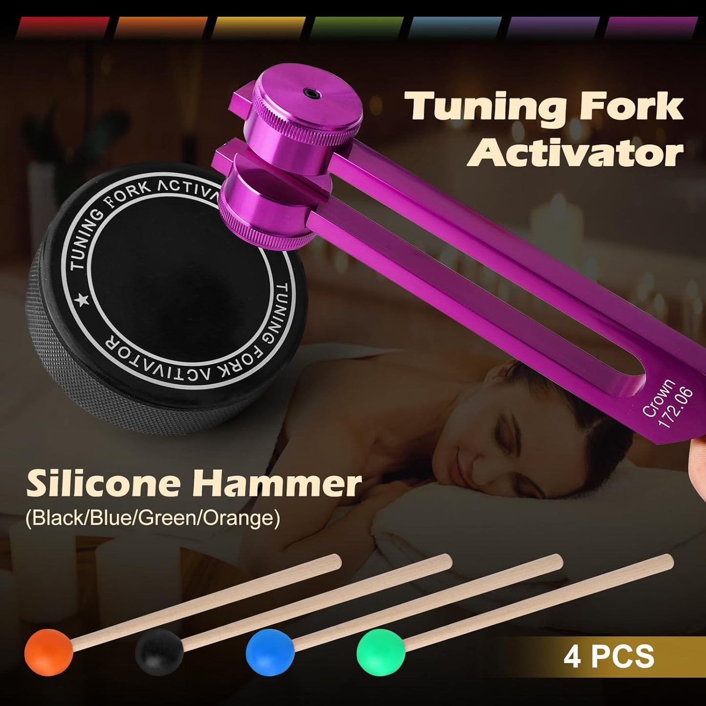 8-Piece Weighted Chakra & Soul Purpose Tuning Fork Set