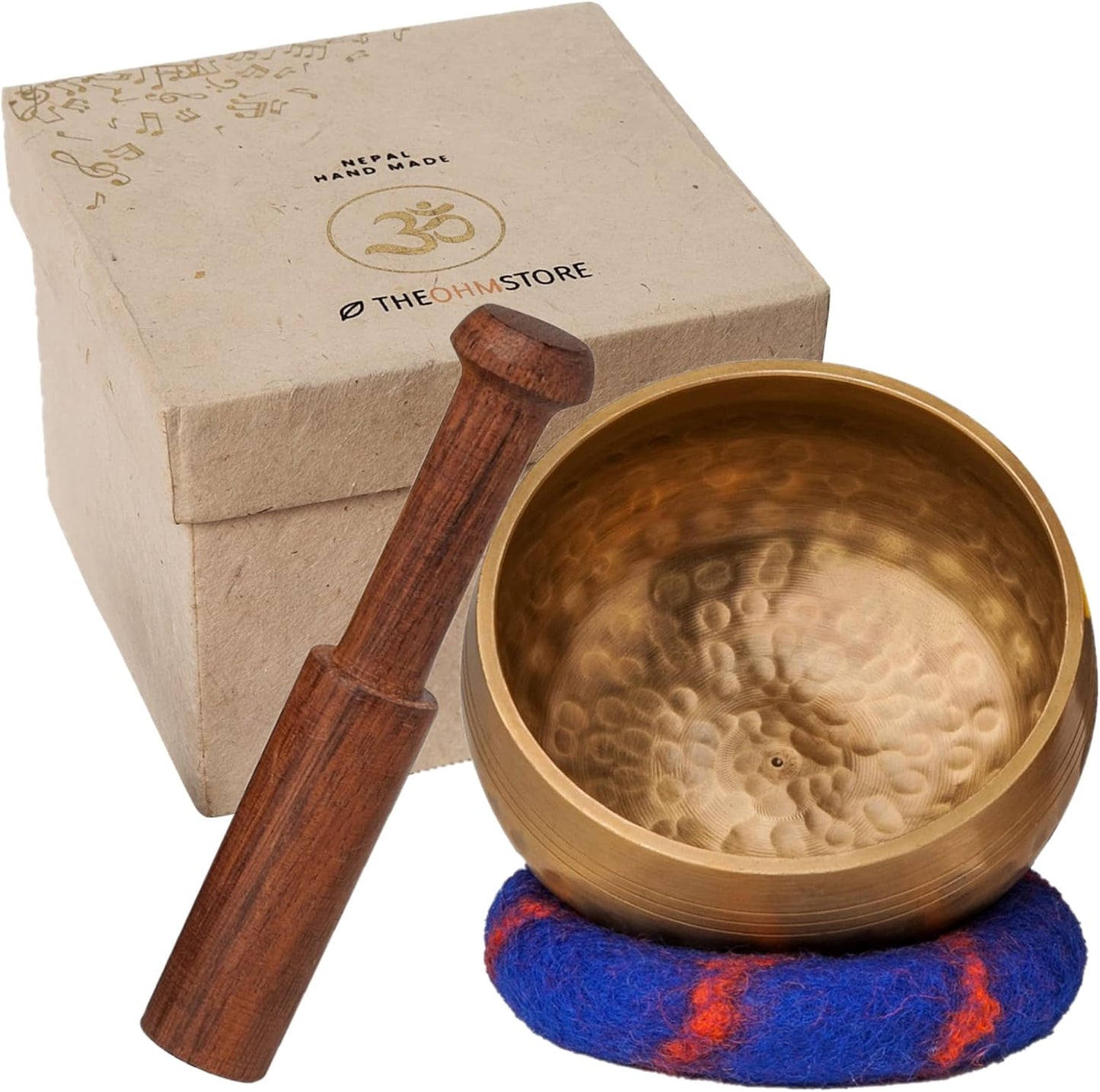 Tibetan Singing Bowl Set — Handcrafted Sound Healing Instrument for Meditation & Mindfulness