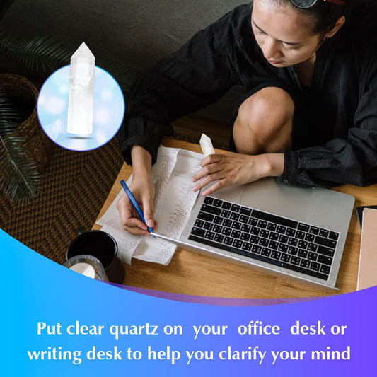 Clear Quartz Crystal Wand Obelisk – Polished 6-Faceted Point