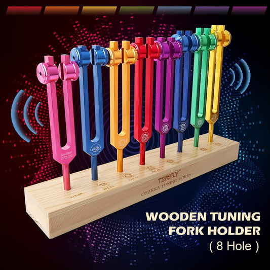 8-Piece Weighted Chakra & Soul Purpose Tuning Fork Set