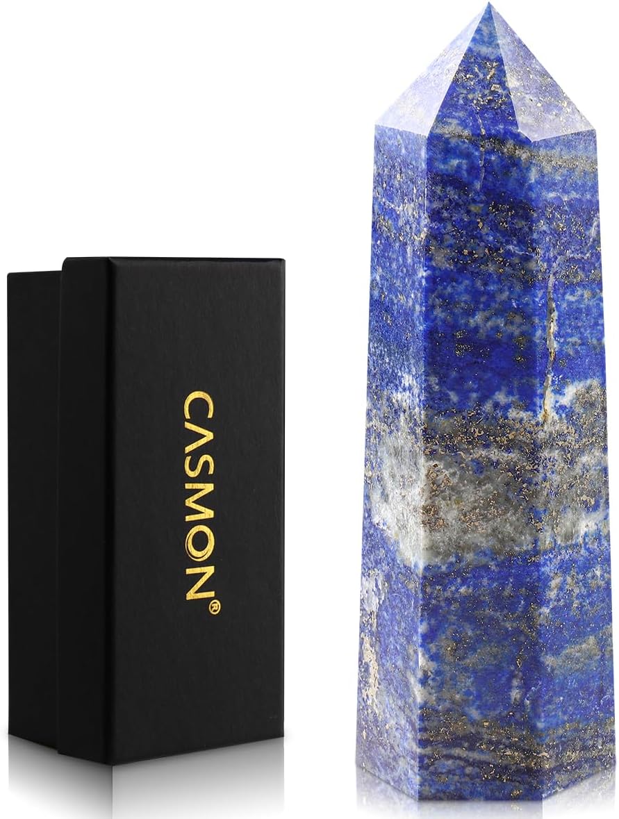Large Clear Quartz Healing Crystal Wand – 4" Obelisk Tower
