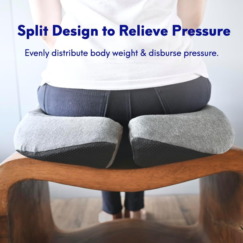 Ergonomic Pressure Relief Seat Cushion — Extra-Dense Memory Foam
