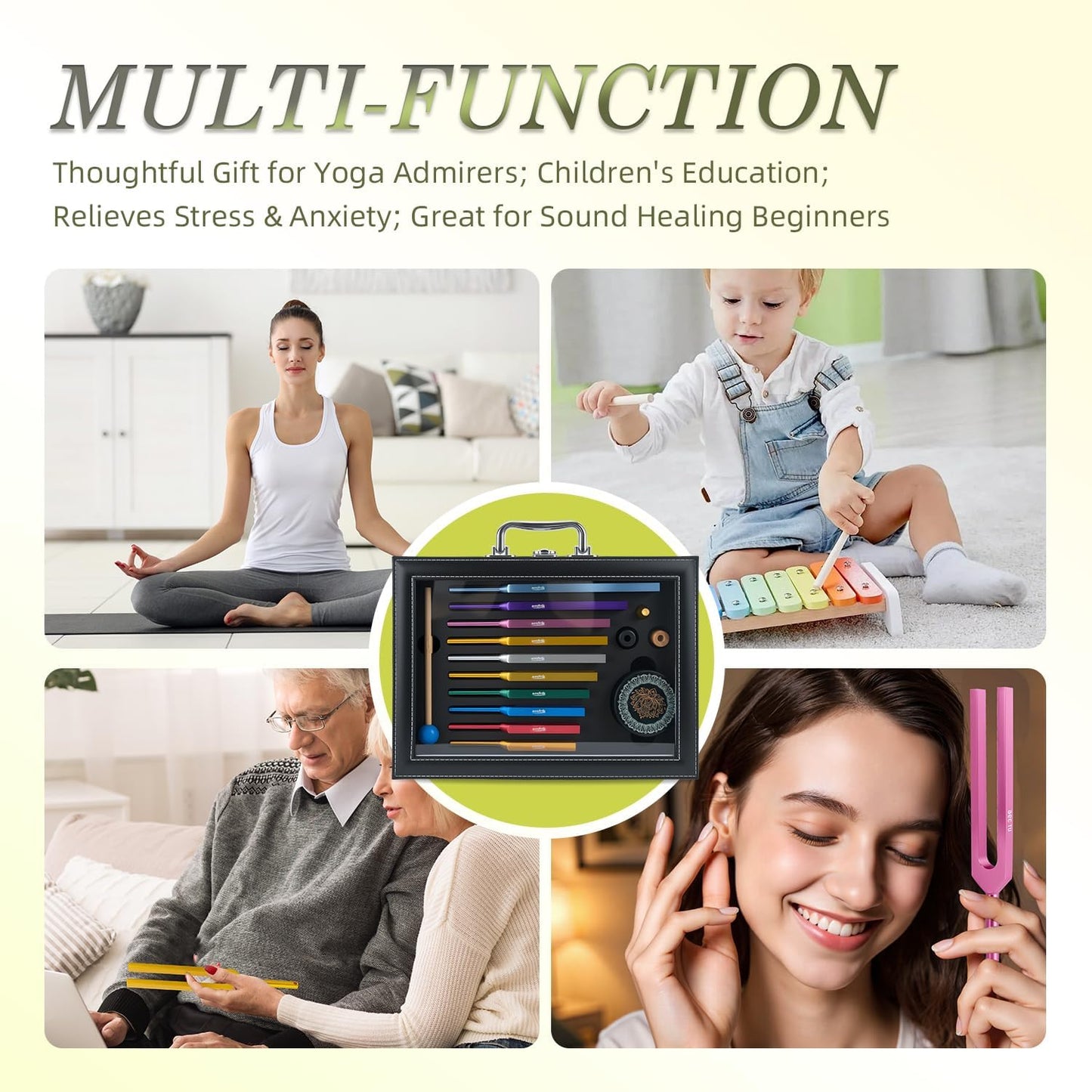Multi-Color Chakra Tuning Forks (174-963Hz) - Tune in the Healing Frequencies