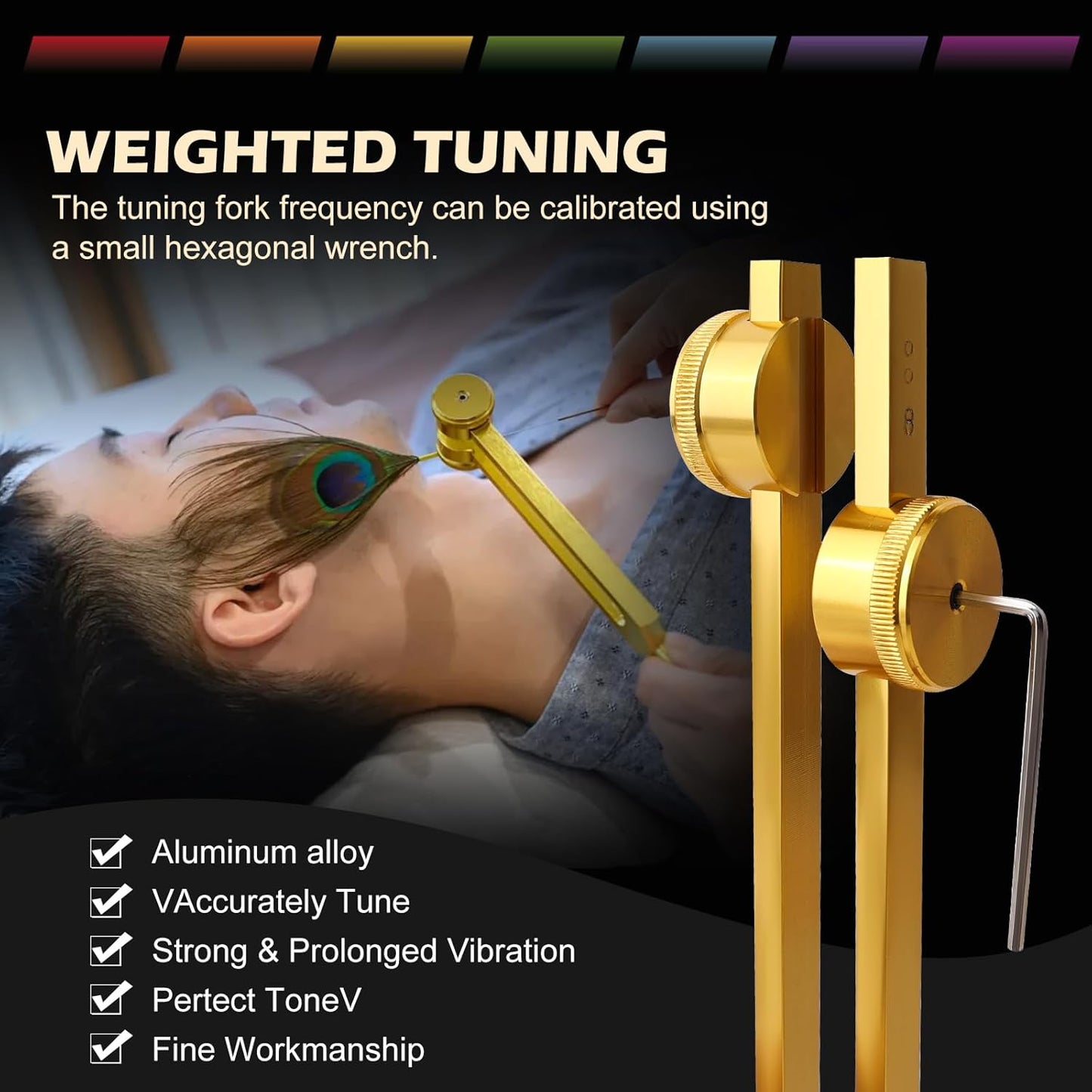 8-Piece Weighted Chakra & Soul Purpose Tuning Fork Set