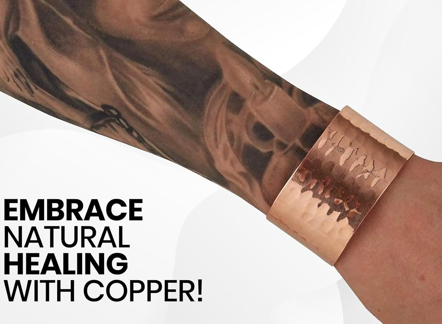 Hammered Turkish Copper Cuff Bracelet – 100% Pure