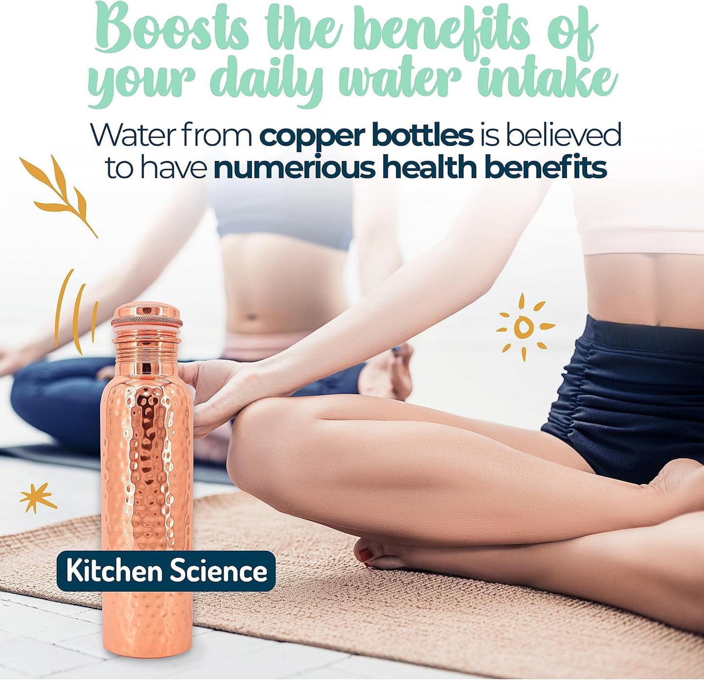 Pure Copper Water Bottle (34oz / 1000ml) with Canvas Carry Bag – Handmade Hammered, Leak-Proof & Eco-Friendly