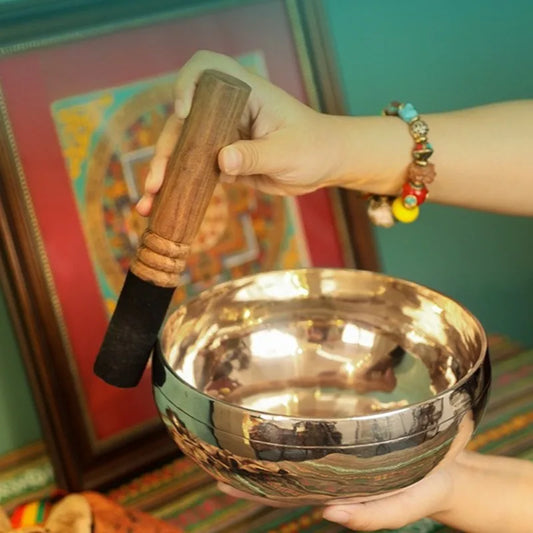 Nepalese Hand-Hammered Ringing Copper Singing Bowl β Sacred Tool for Sound Yoga & Movement Meditation