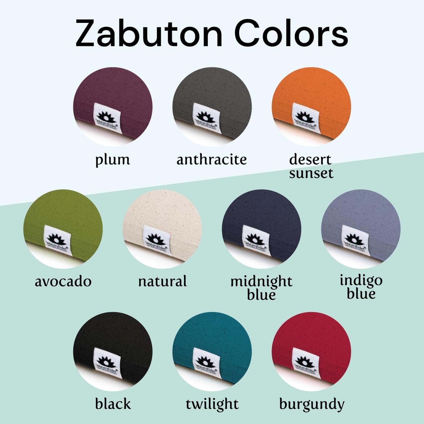 Eclipse Line Zabuton Meditation Cushion — 23" × 23"