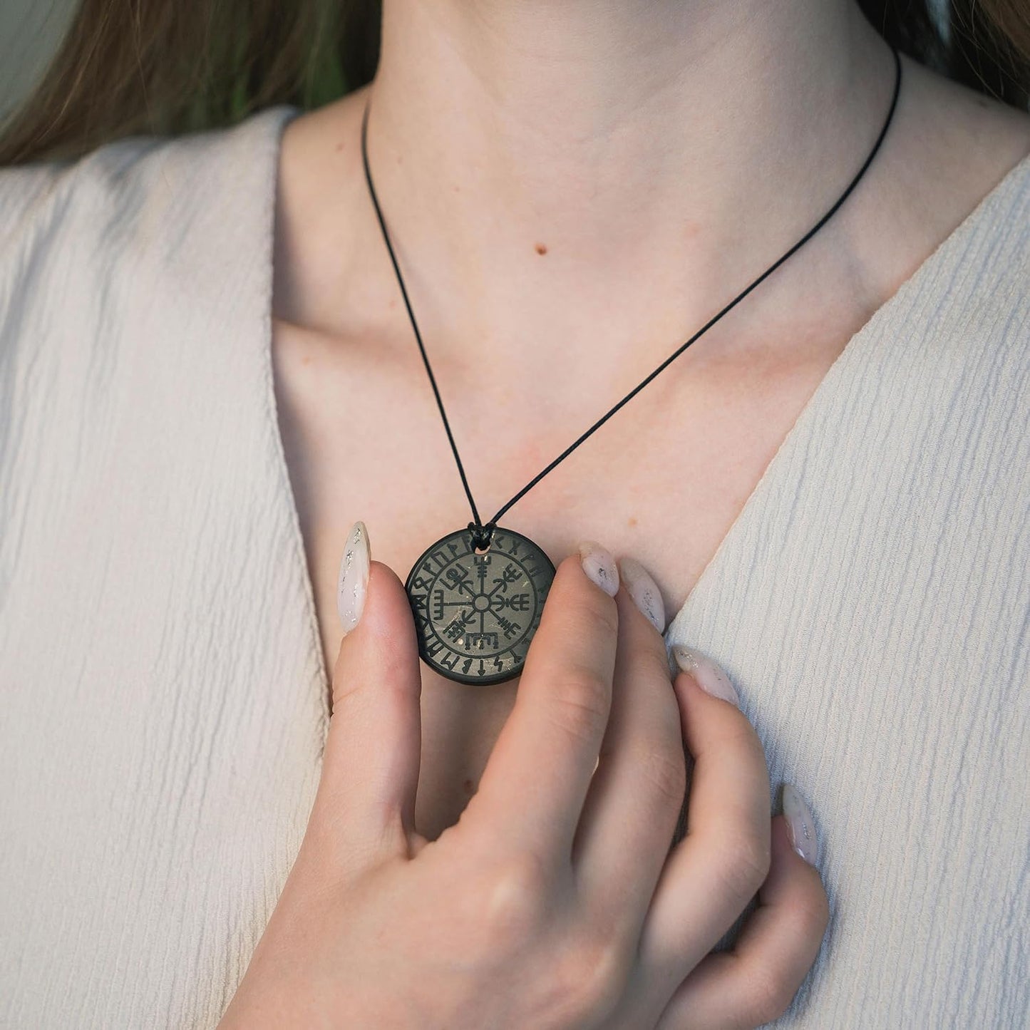 Round Shungite Talisman Pendant