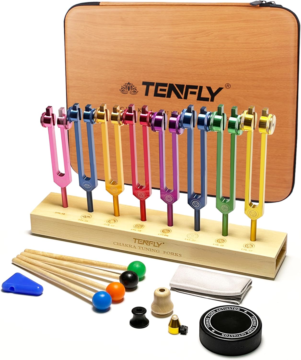 8-Piece Weighted Chakra & Soul Purpose Tuning Fork Set